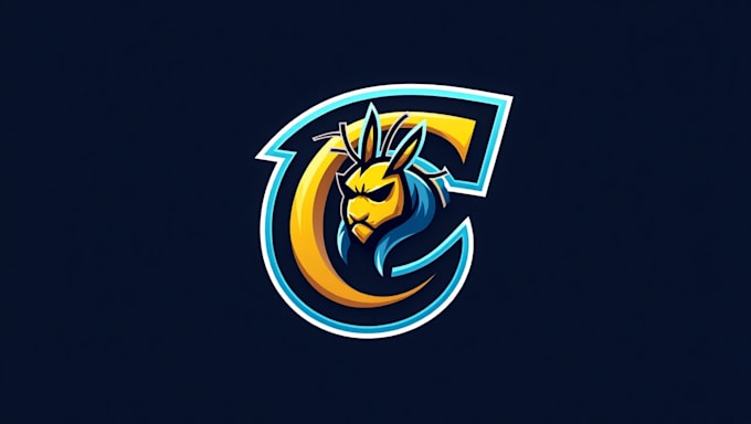 do bee letter c hornet mascot logo design