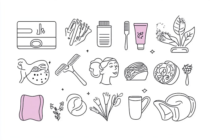 draw line art vector icons illustration doodles