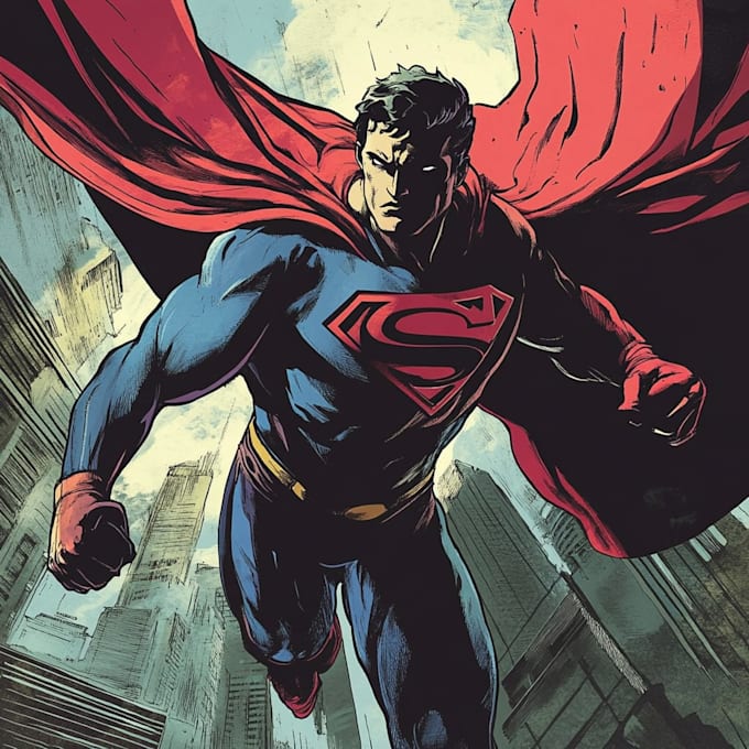 draw superhero  comic style custom illustration art