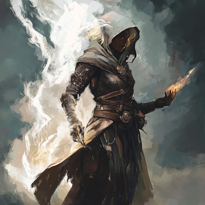 Do a dnd character art and dnd character illustration by Salennasutton ...