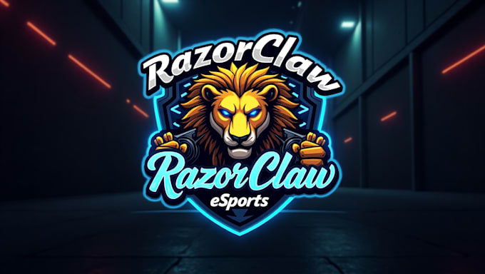 do lion cyborg esport mascot logo design