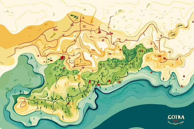 design vector maps, event maps, fantasy festival maps