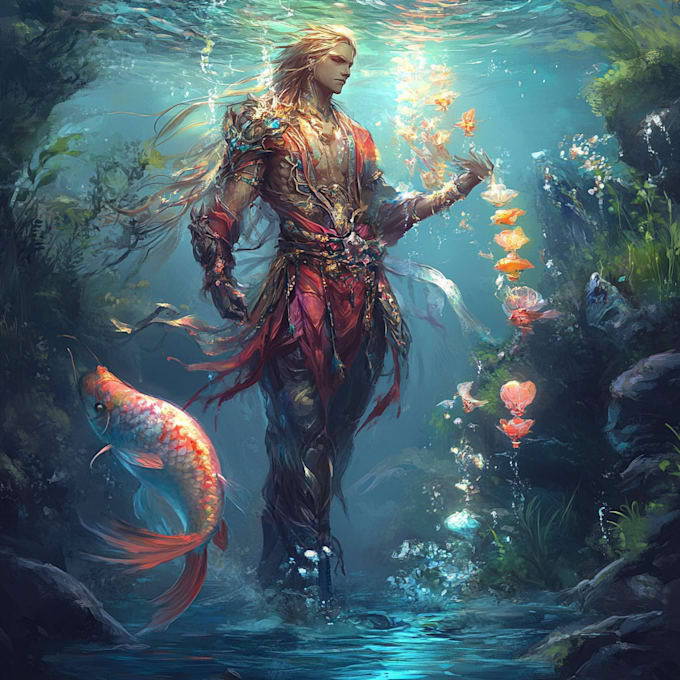 create concept drawings and realistic fantasy characters