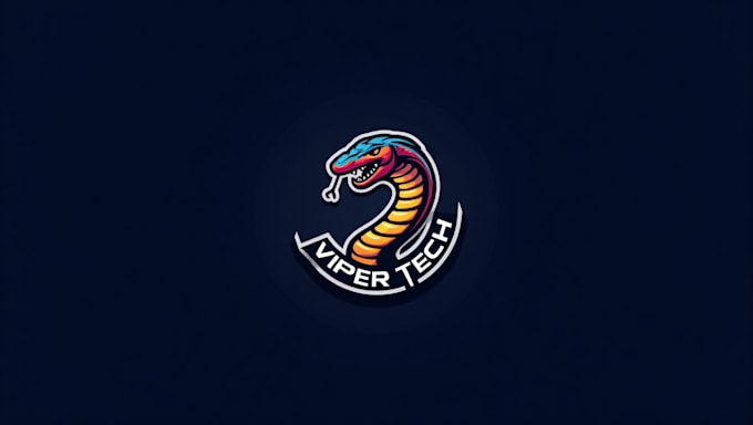 do viper snake mascot logo design