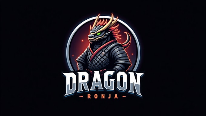 Do dragon ronin ninja esport mascot logo design by Julia_oske | Fiverr