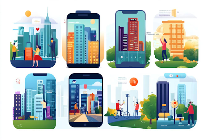 create an vector flat illustration people corporate art