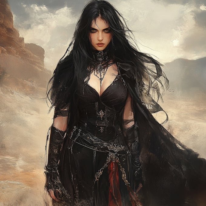 make artwork for fictional fantasy characters