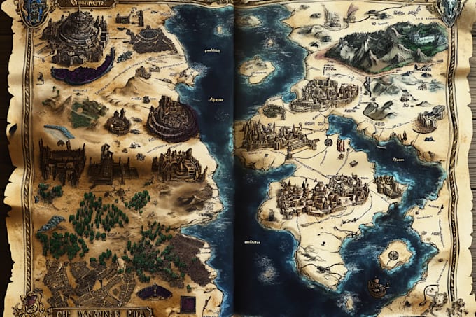 design vector maps, event maps, fantasy festival maps