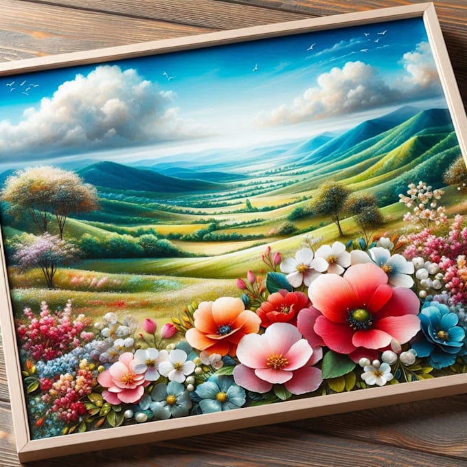 do a illustration food illusration, architecture, flowers