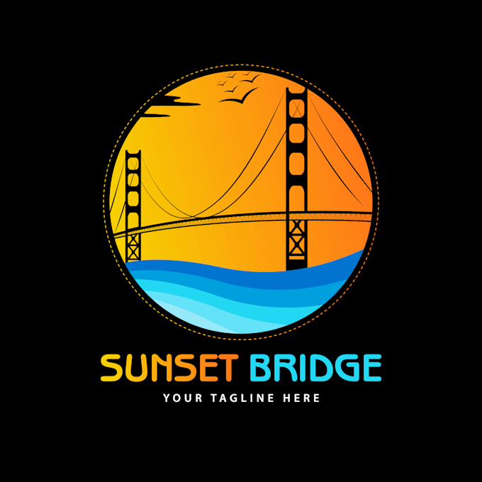 do highly luxury and creative business bridge logo design