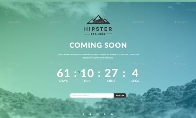 design a stunning coming soon or under maintenance page with countdown