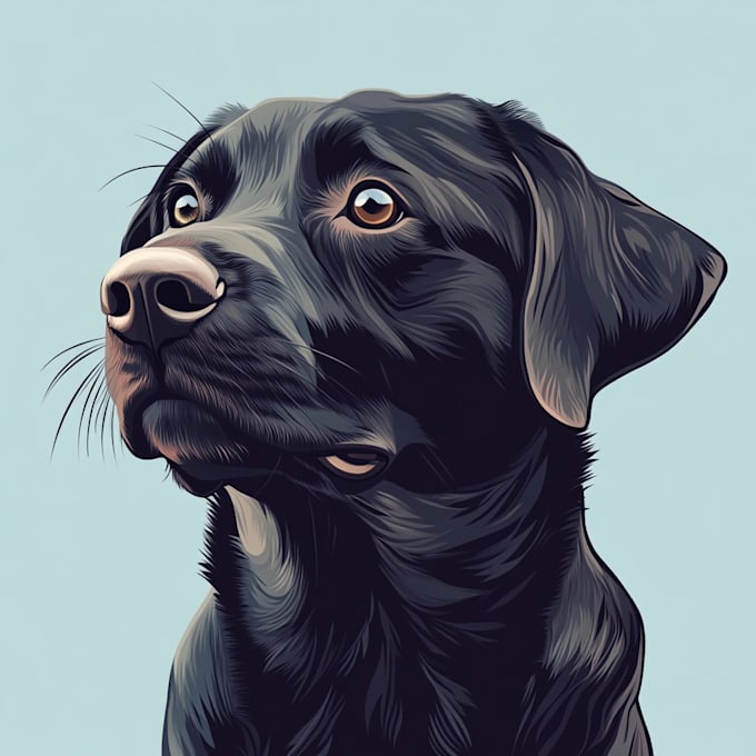create a soulful vector pet portrait