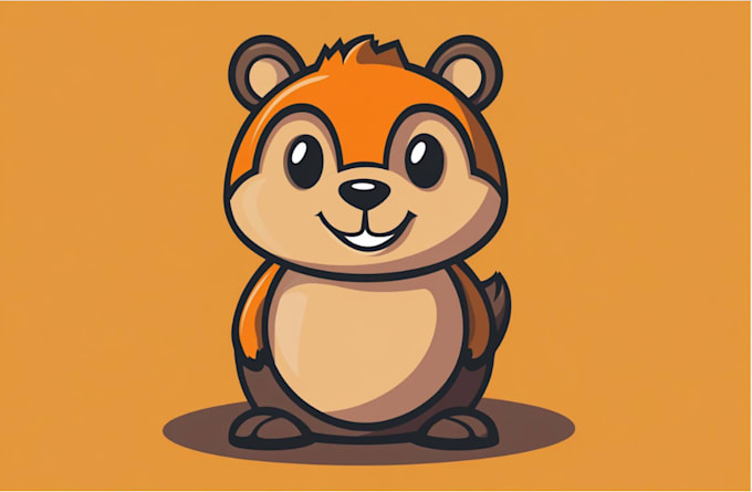 draw a vector 2d character, cartoon character