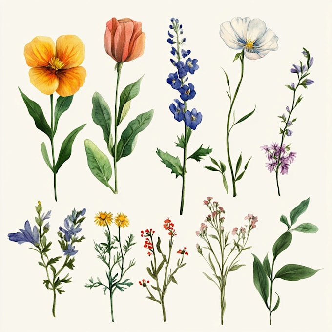 create a beautiful vintage botanical illustration poster