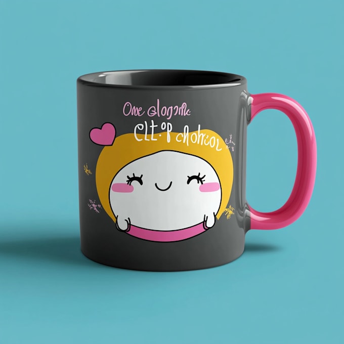 do cute graphic and custom unique coffee mug or cup design