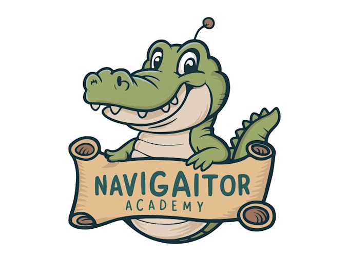 design a professional aligator academy logo