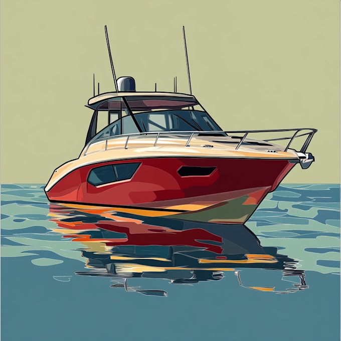 draw your boat portrait to vector