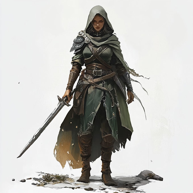 create original fantasy characters, dnd, concept art