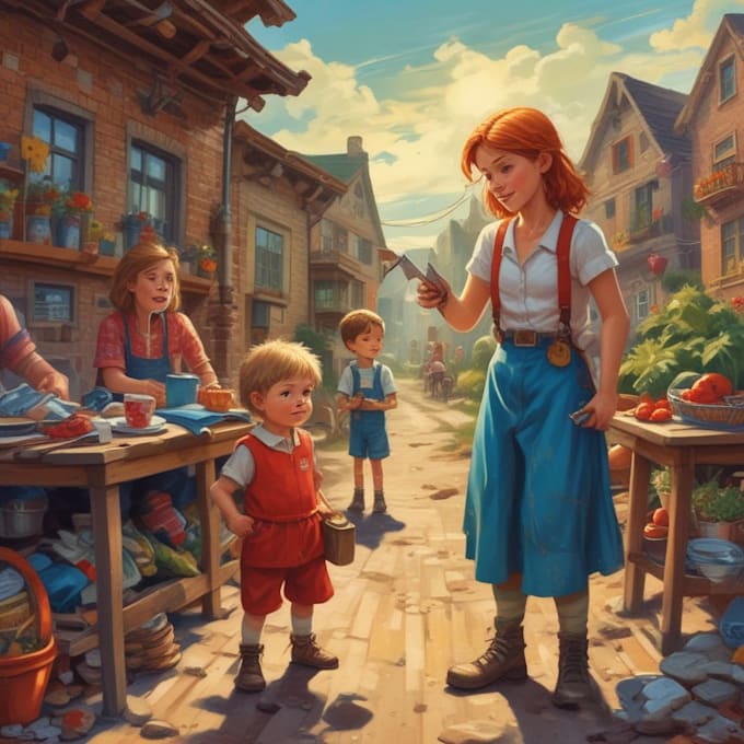 do children book illustrations, comic and artworks