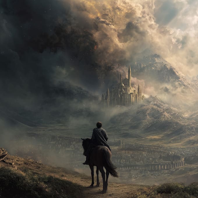 create an epic fantasy book cover