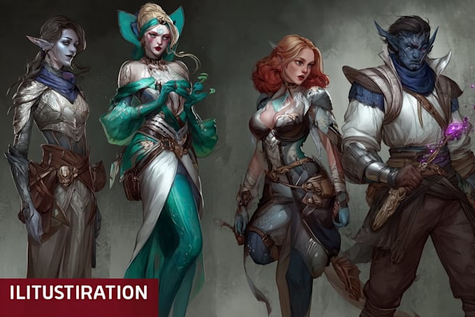 do character art, dnd, and game art