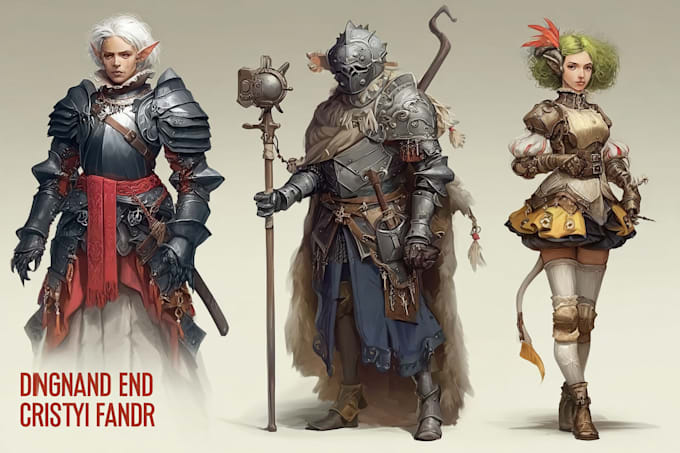 Fansinating Characters Draw original fantasy characters, concept art, fanart by Jancevens | Fiverr