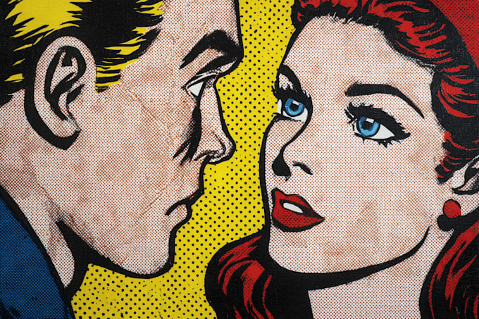 draw pop art or roy lichtenstein style