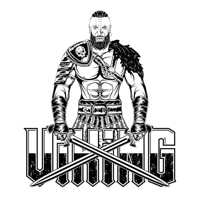 design professional viking warrior logo for your brand
