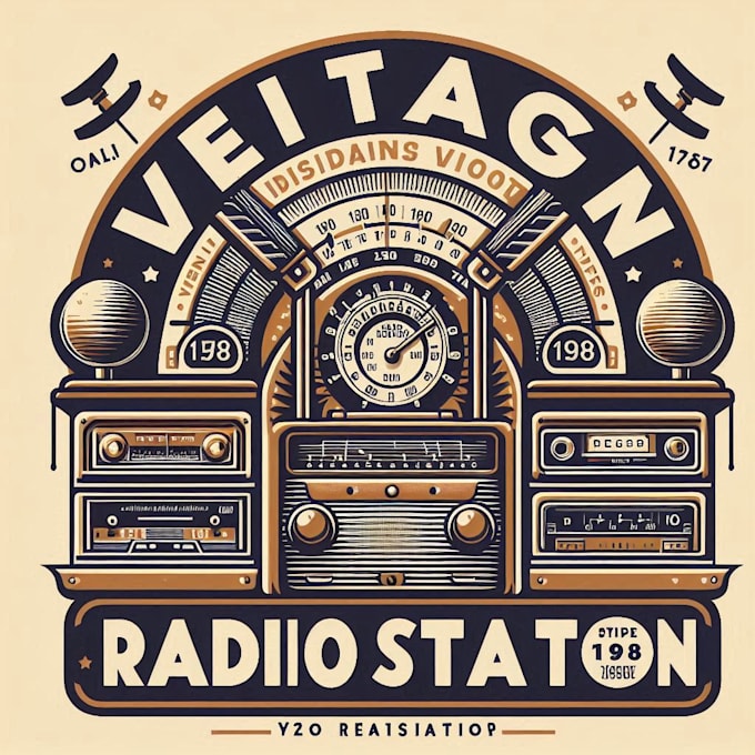 Design high quality vintage radio stations logo with t shirt design by ...