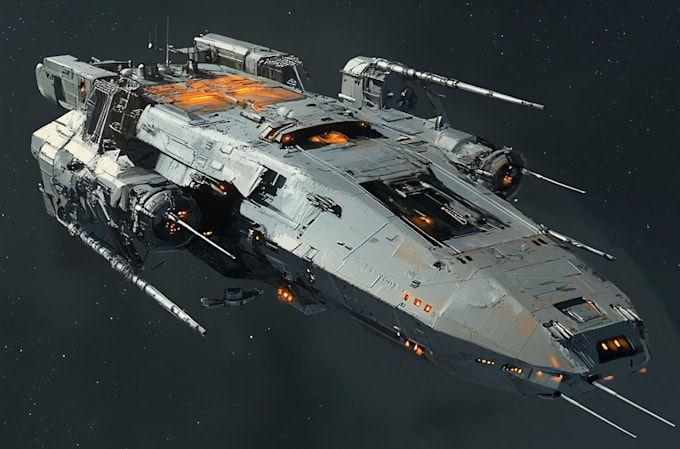 draw custom spaceship sci fi steampunk nft