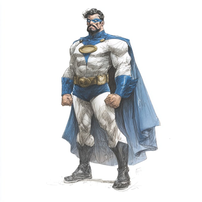 create your superhero character design for comics