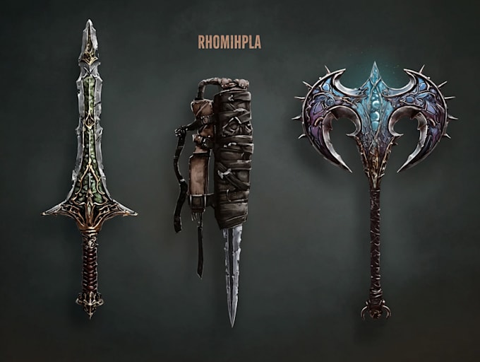 draw your prop or fantasy weapon designs