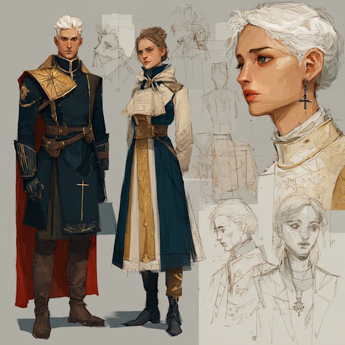 draw character and oc design on digital art