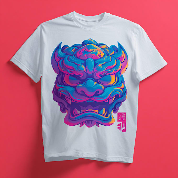 create t shirt design, japanese art