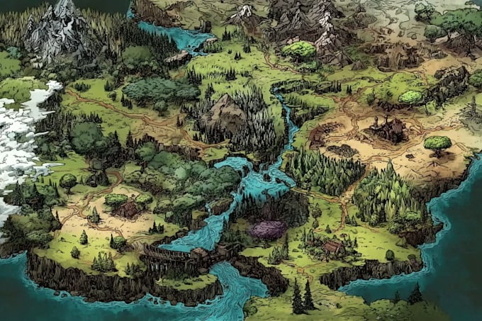 create a high quality fantasy map