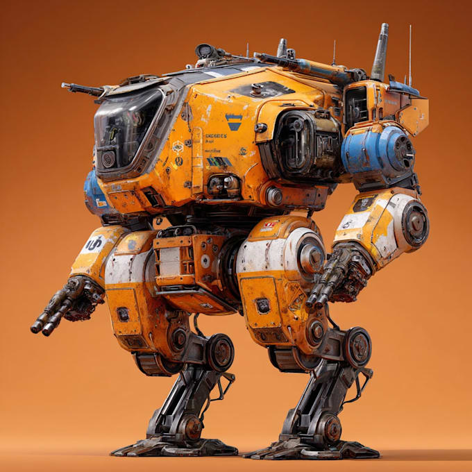 design premium 3d sci fi mech and vehicle concept illustrations
