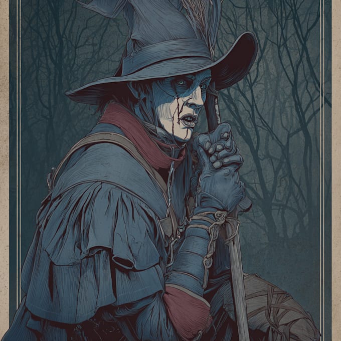 make horror character design or horror art