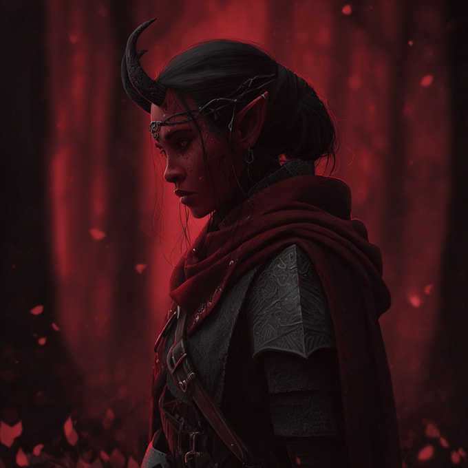 paint your dark fantasy dnd character illustration