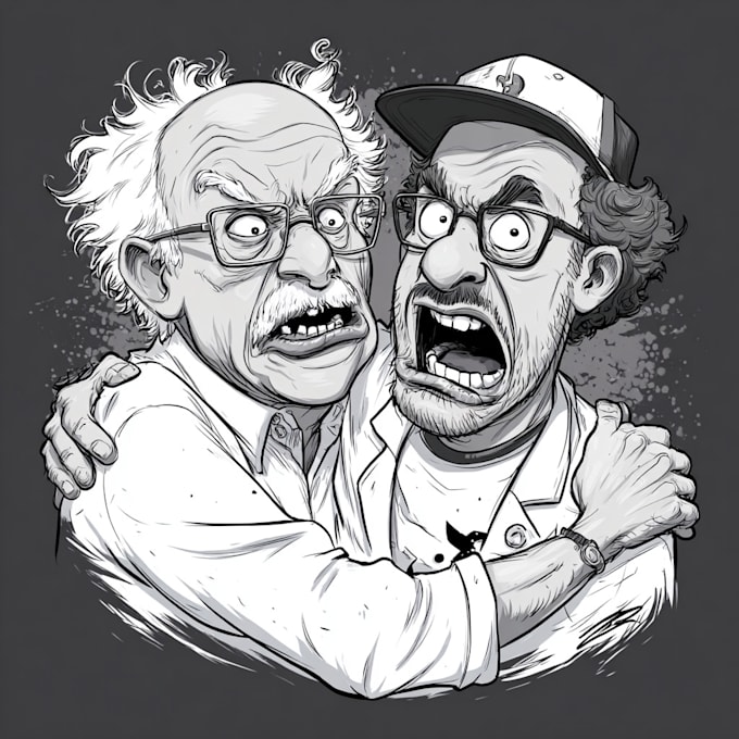 draw profesional funny political or social cartoons