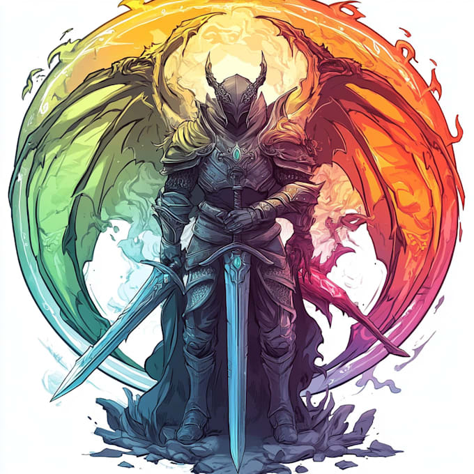 draw custom fantasy, rpg, sci fi animated game logo