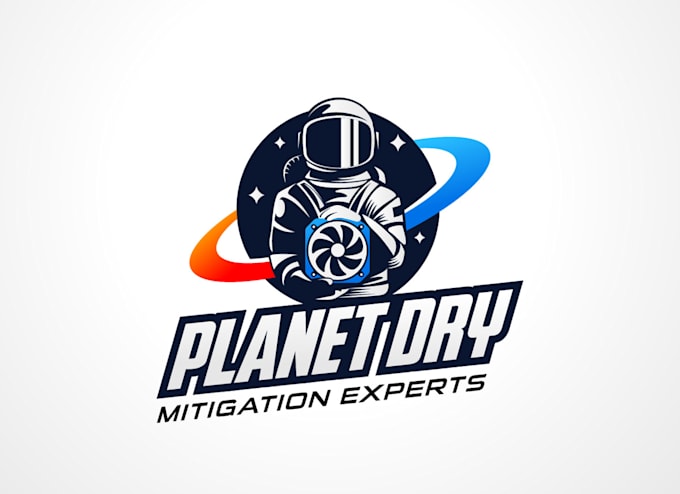 create modern astronaut, space, and planet logo design