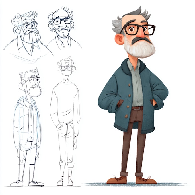 create a cartoon character design