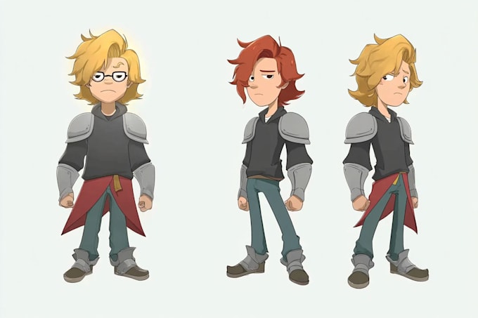 design a 2d cartoon character