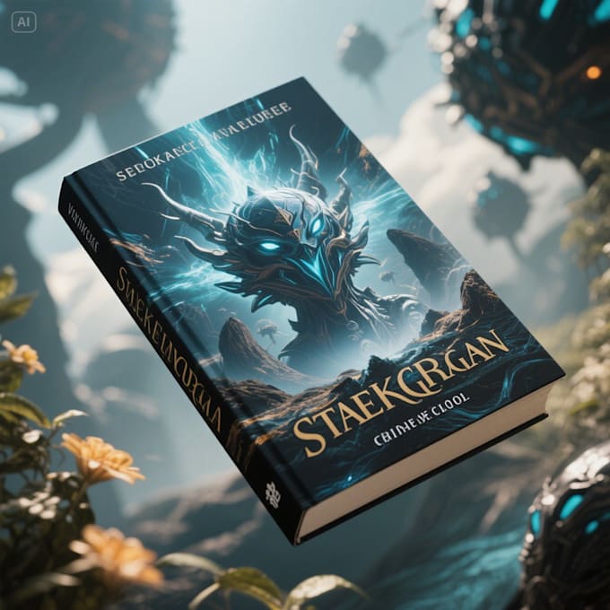 create a stunning fantasy or scifi book cover for you