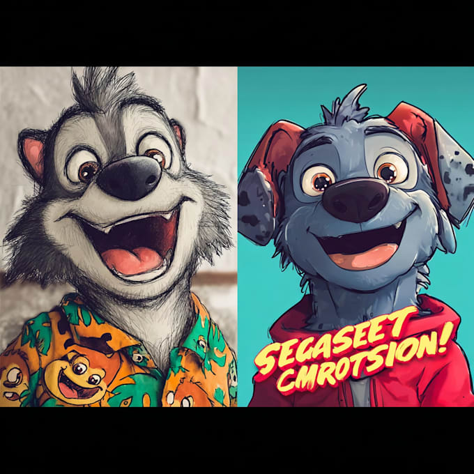 draw cartoon or mascot character design