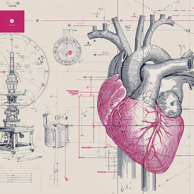 draw anatomy and medical vector illustration
