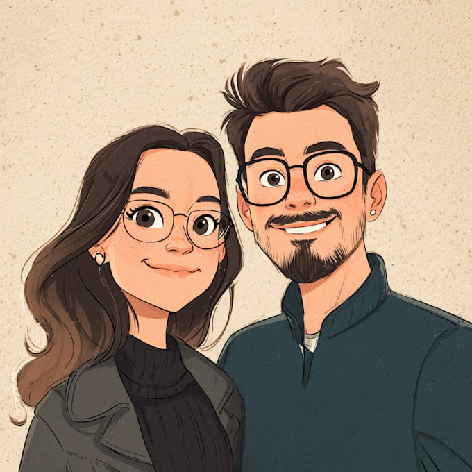cartoonize your couple portrait