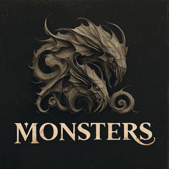 make monsters, fantasy logo or illustrations