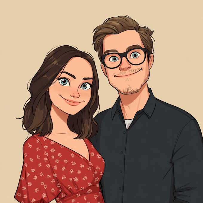 cartoonize your couple portrait