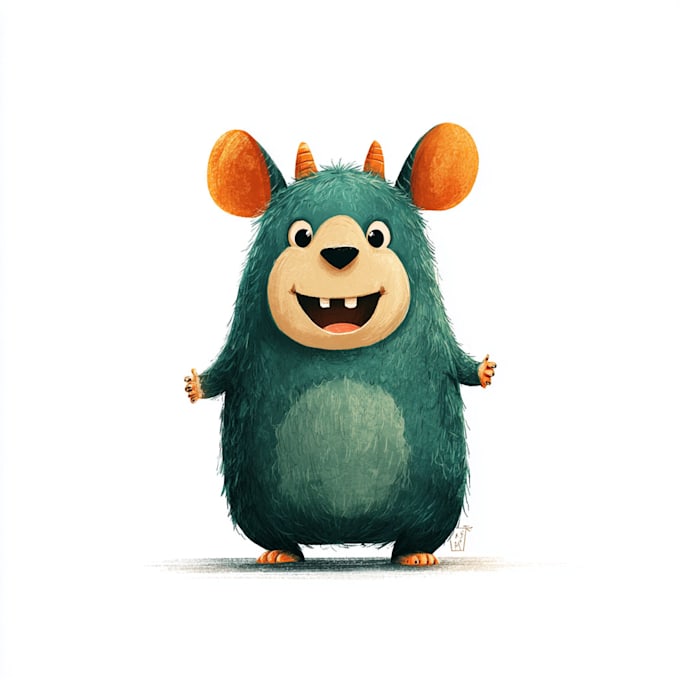 draw cute cartoon animal character